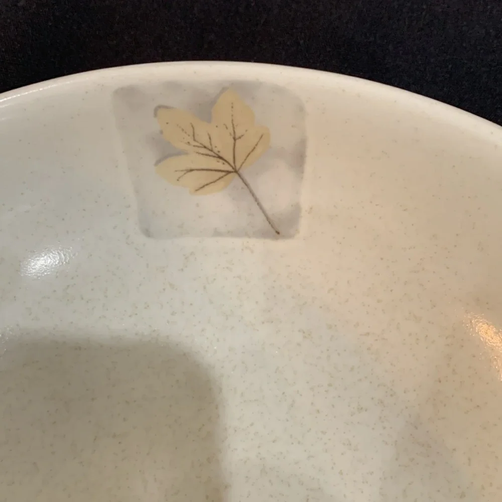 Mikasa Woodland High Fired Leaf Motif Bowl